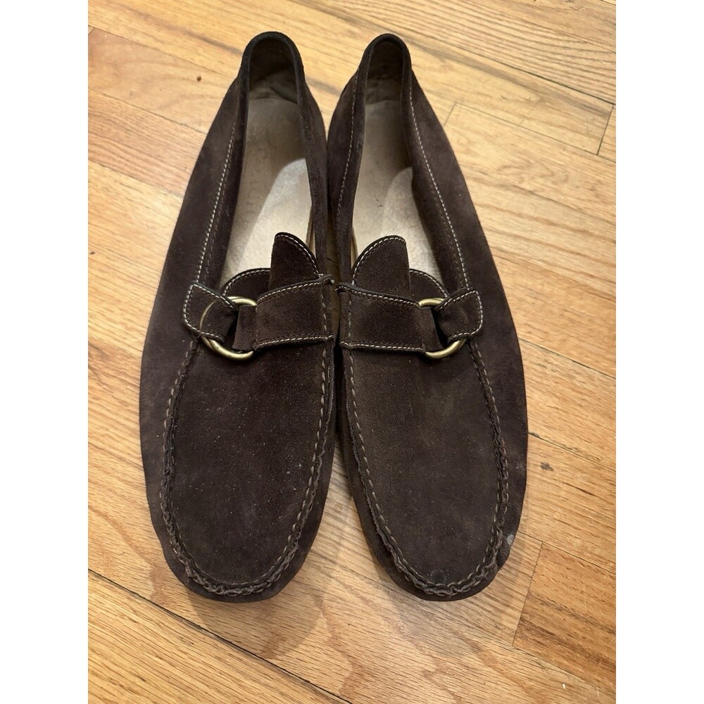 Coach Brown suede moccasins buckle driving‎ slip on comfort 13 men’s